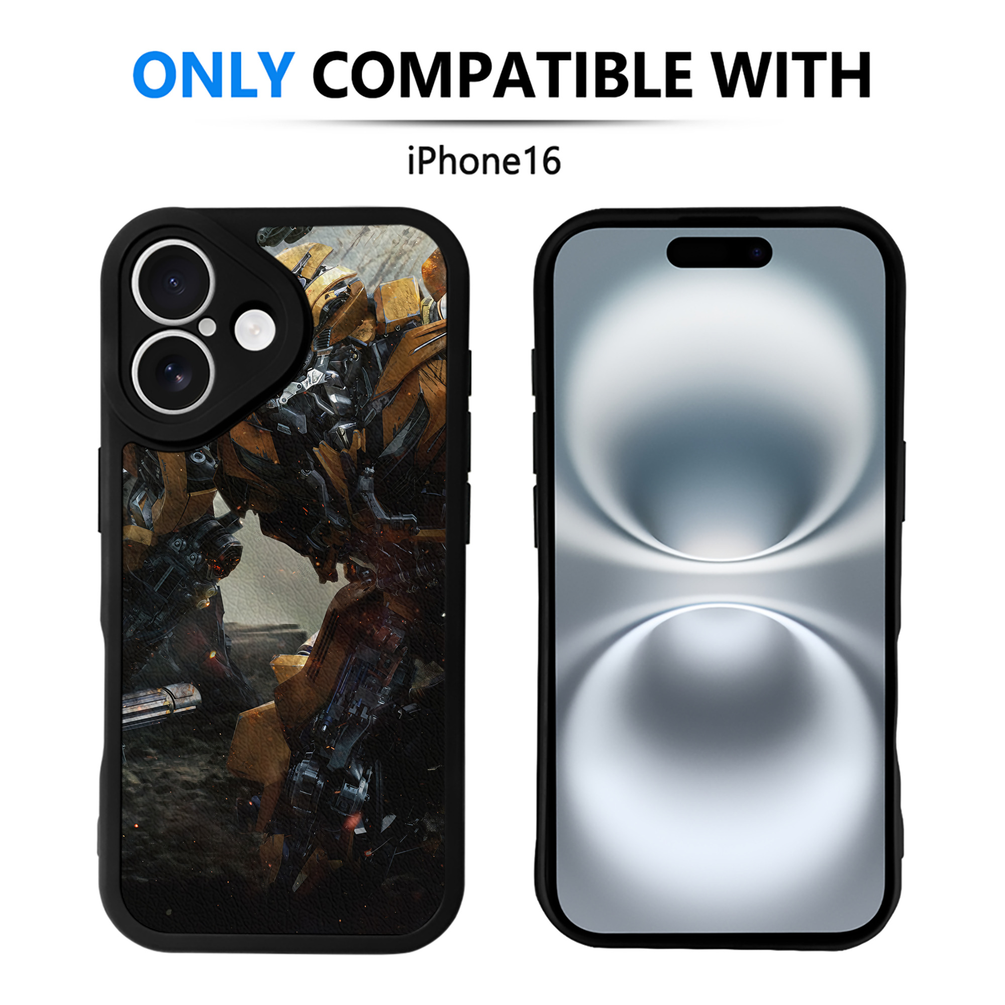 （画像用） Transformers トランスフォーマー 【iPhone 16シリーズ対応】シリコンスマホケース（レザー調） 材質：シリコン